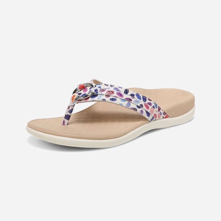 Women'S Vionic | Vionic Tide Aloe White Multi Leather