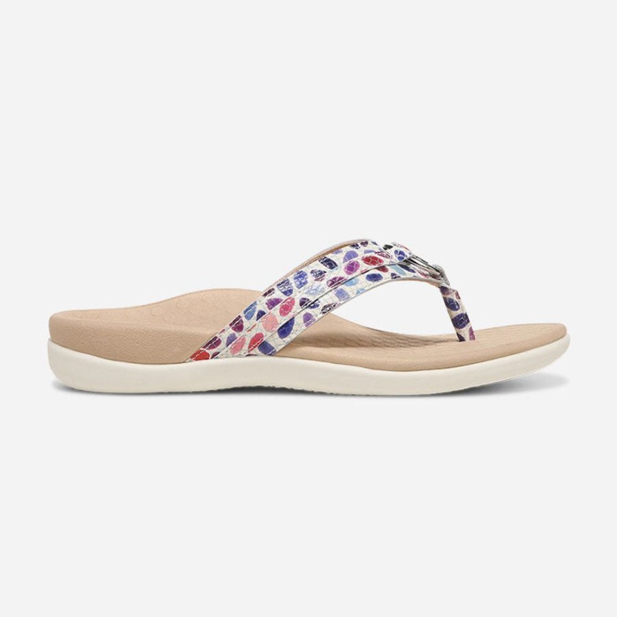 Women'S Vionic | Vionic Tide Aloe White Multi Leather