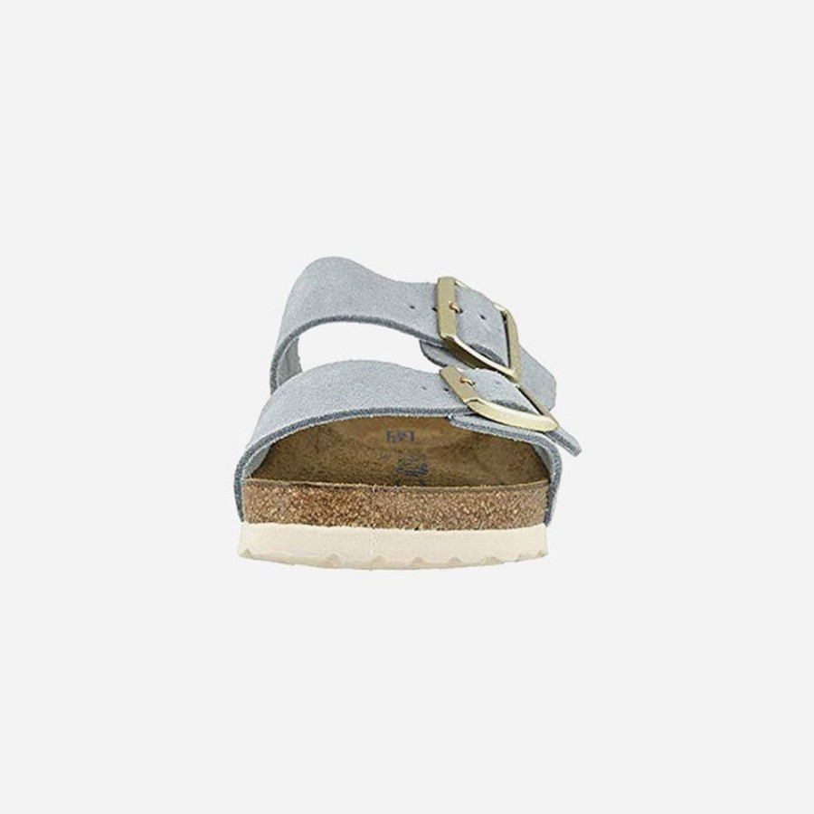 Women'S Birkenstock | Birkenstock Arizona Soft Footbed Suede Leather Light Blue