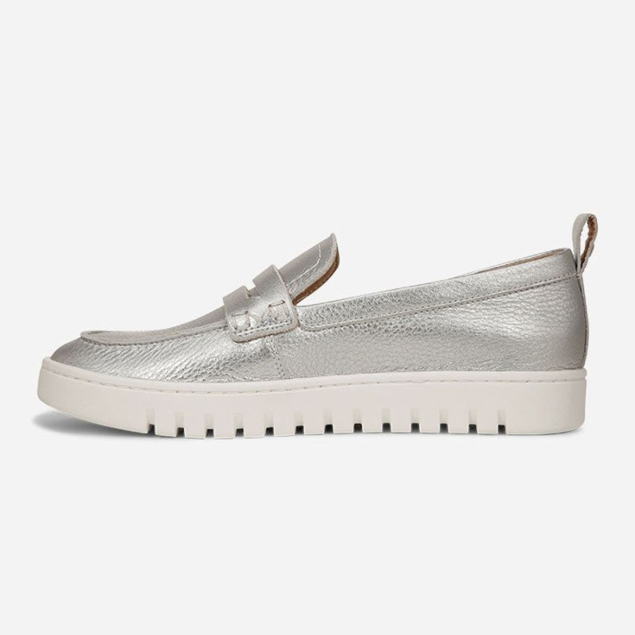 Women'S Vionic | Vionic Uptown Leather Silver Metallic