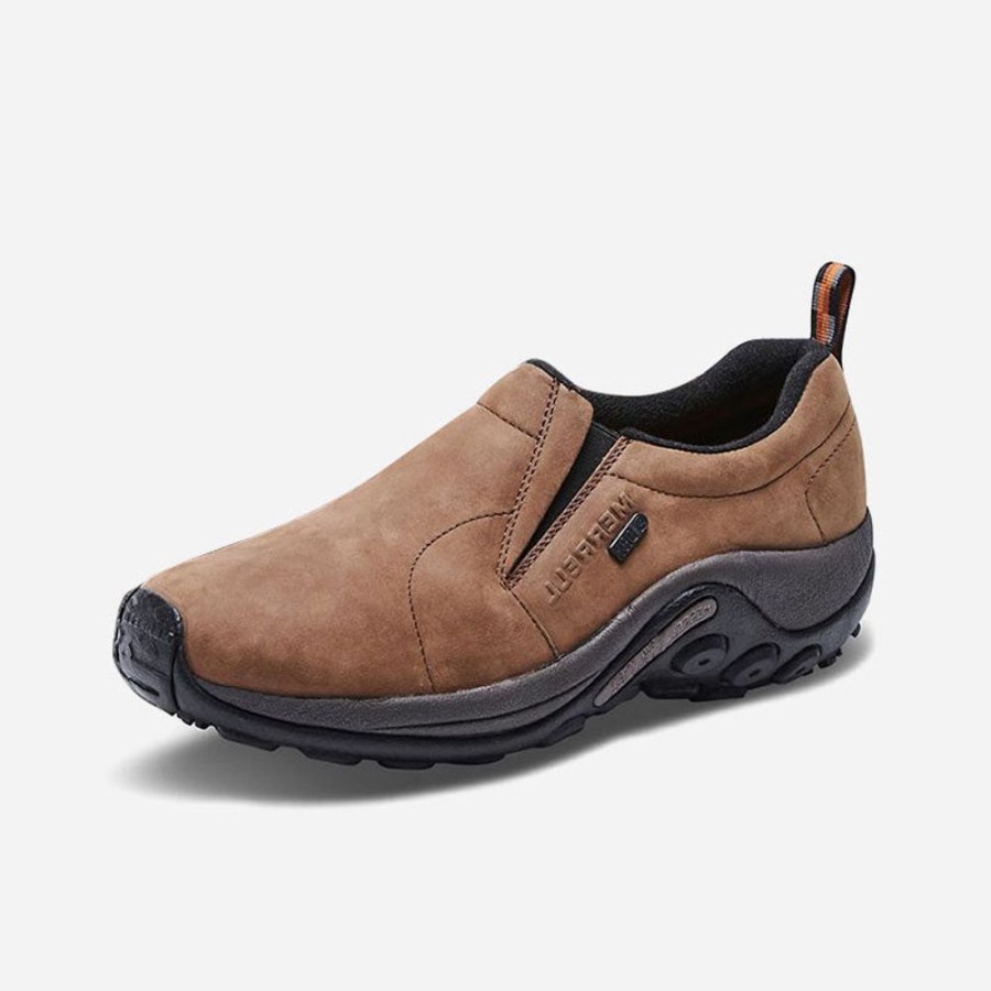 Men'S Merrell | Merrell Men'S Jungle Moc Nubuck Waterproof Brown