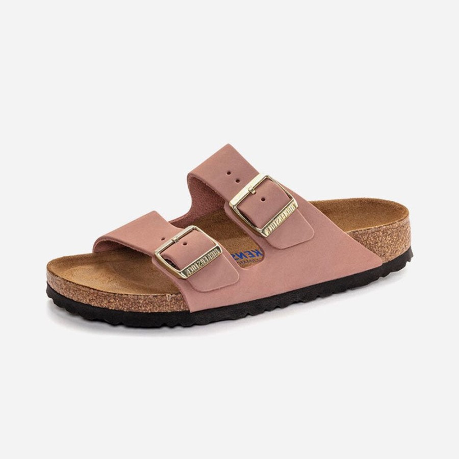 Women'S Birkenstock | Birkenstock Arizona Soft Footbed Nubuck Leather Old Rose