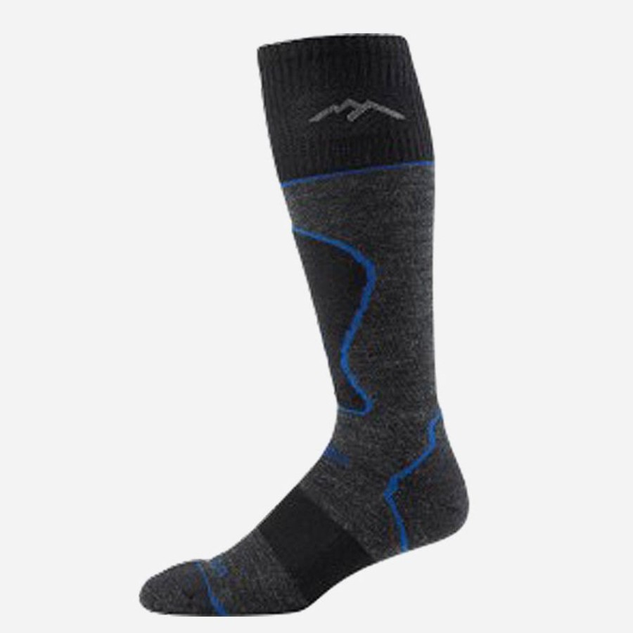 Socks Darn Tough | Darn Tough Men'S Merino Wool Over The Calf Padded Ultra Light Black