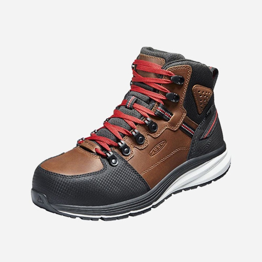 Men'S Sole Provisions | Keen 1025618-Red Hook Mid Wp Soft Toe-Men Tobacco/Black