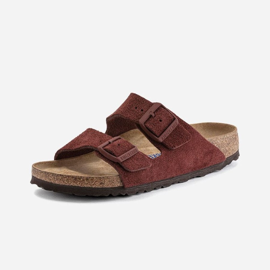 Women'S Birkenstock | Birkenstock Arizona Soft Footbed Suede Leather Chocolate