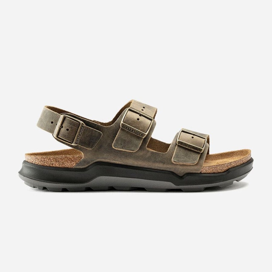 Men'S Birkenstock | Birkenstock Men'S Milano Ct Oiled Leather Faded Khaki