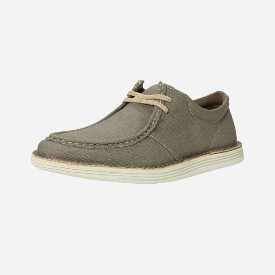 Men'S Clarks | Clarks Men'S Forge Run Olive Canvas