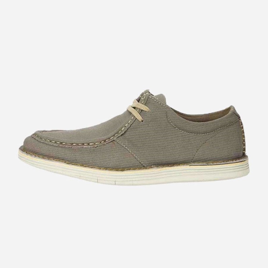 Men'S Clarks | Clarks Men'S Forge Run Olive Canvas