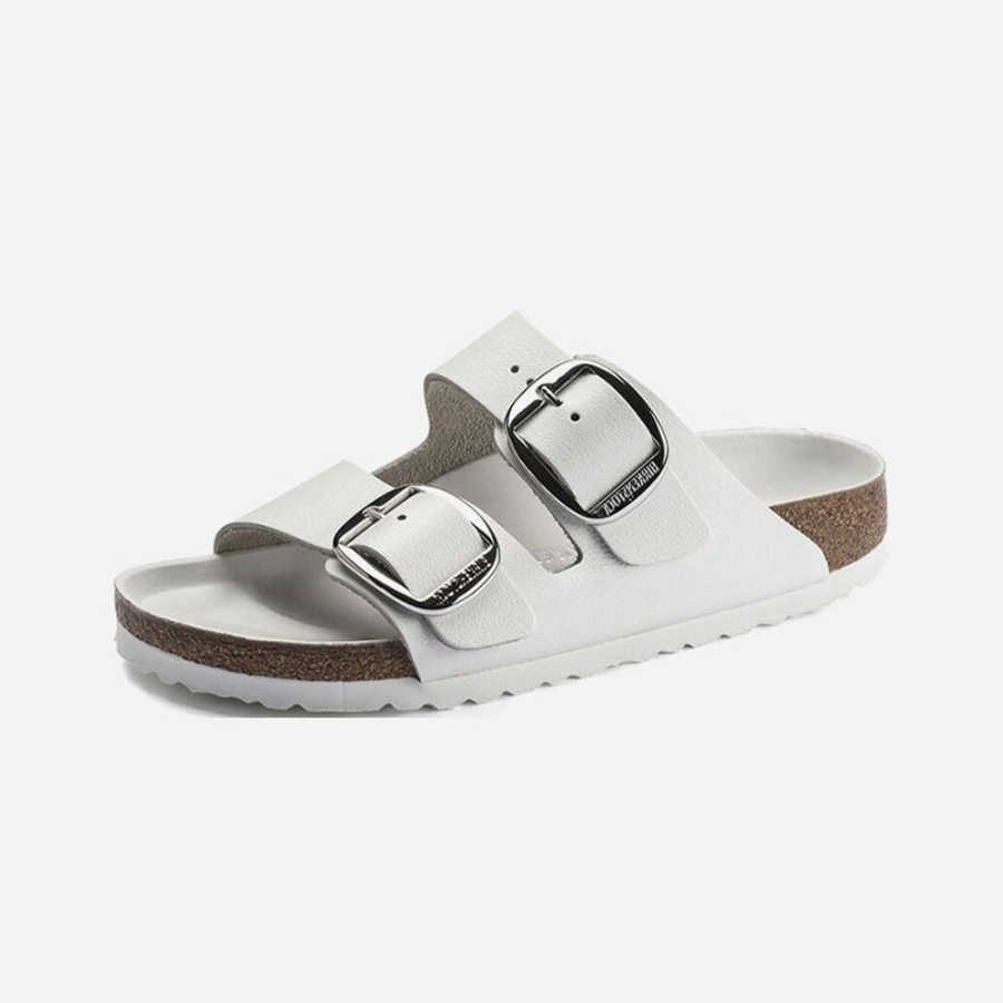 Women'S Birkenstock | Birkenstock Arizona Big Buckle Leather White