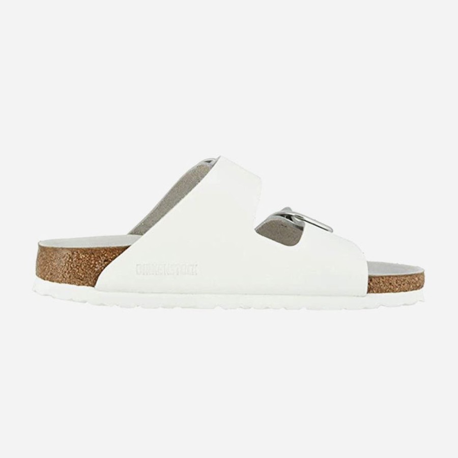 Women'S Birkenstock | Birkenstock Arizona Big Buckle Leather White