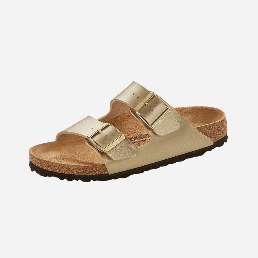 Women'S Birkenstock | Birkenstock Arizona Birko-Flor Gold