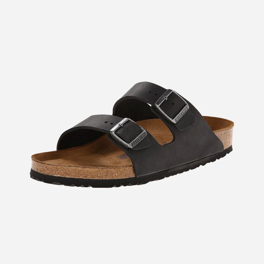 Women'S Birkenstock | Birkenstock Arizona Soft Footbed Oiled Leather Black