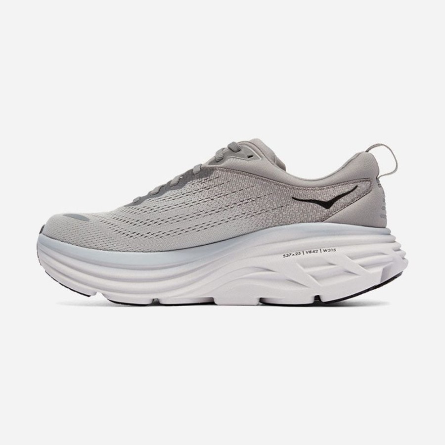 Men'S Hoka | Hoka Mens Bondi 8 Sharkskin/Harbor Mist