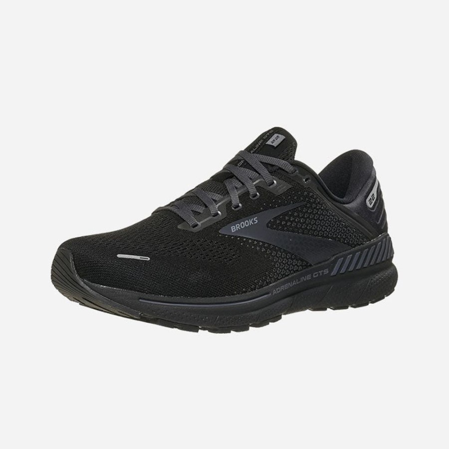 Men'S Brooks | Brooks Men'S Adrenaline Gts 22 Black/Black/Ebony