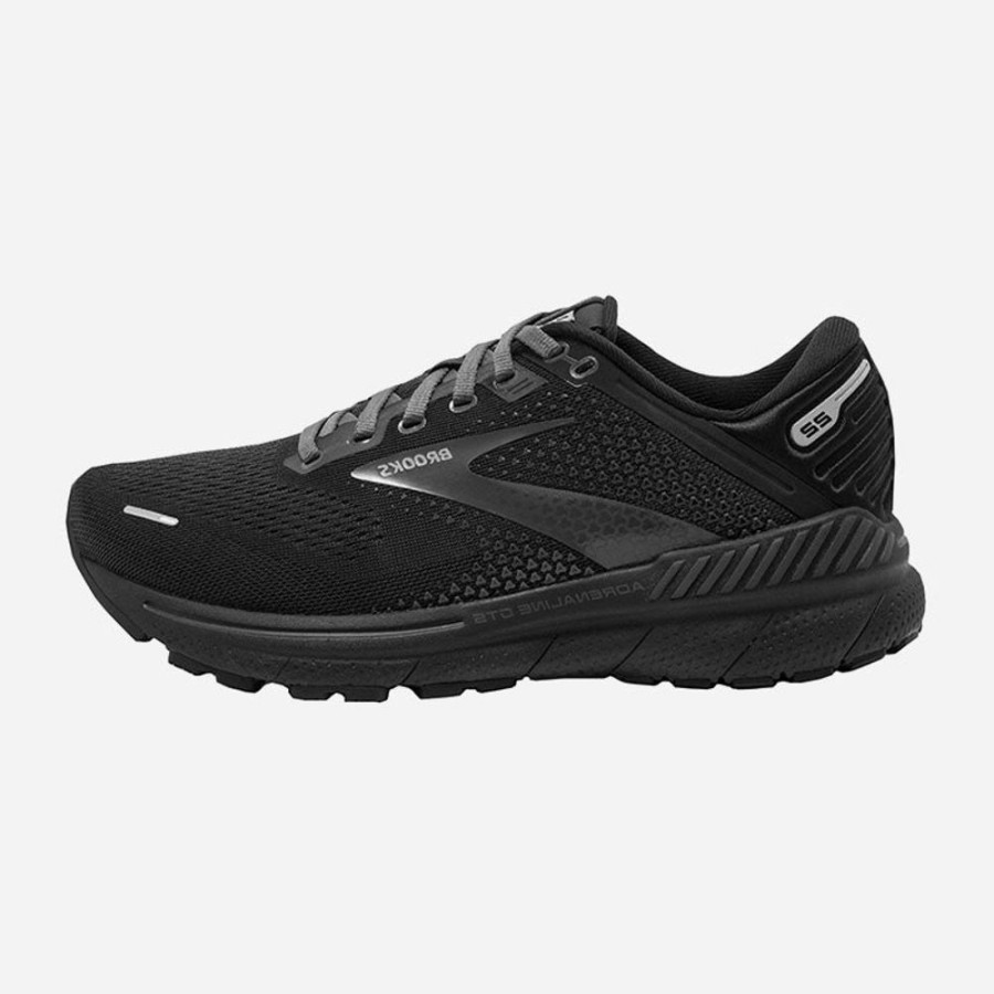 Men'S Brooks | Brooks Men'S Adrenaline Gts 22 Black/Black/Ebony