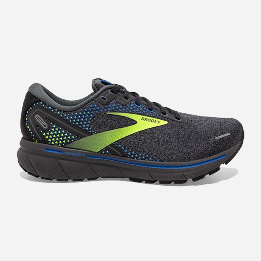 Men'S Brooks | Brooks Men'S Ghost 14 Black/Blue/Night Life