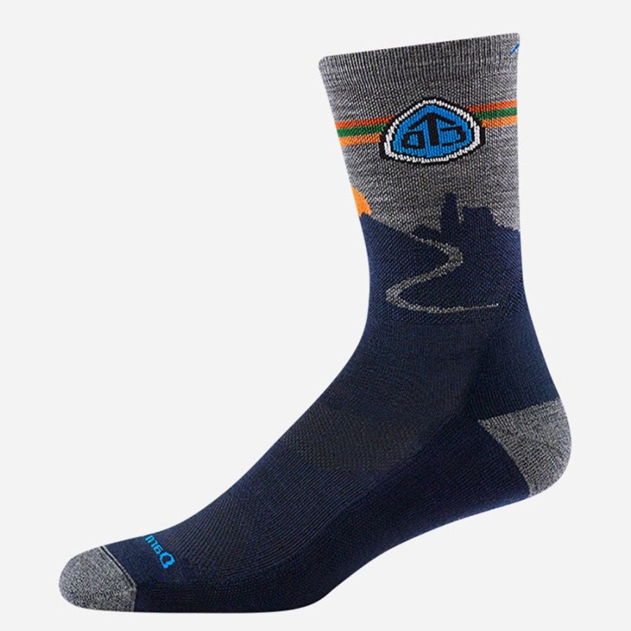 Socks Darn Tough | Darn Tough Men'S Cdt Micro Crew Lightweight With Cushion Eclipse