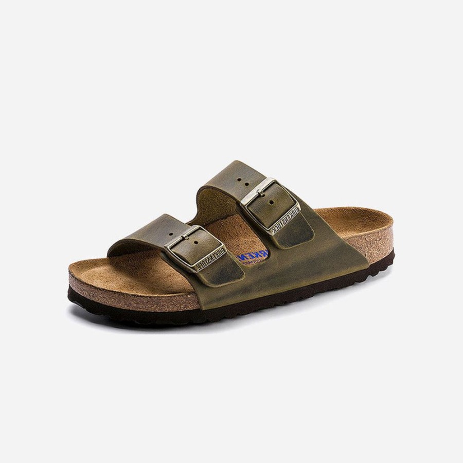 Women'S Birkenstock | Birkenstock Arizona Soft Footbed Oiled Leather Jade