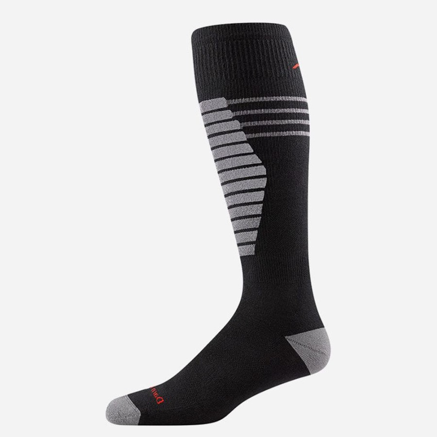 Socks Darn Tough | Darn Tough Men'S Edge Thermolite Otc Midweight With Cushion Black