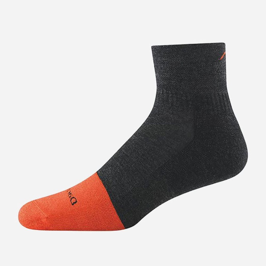 Socks Darn Tough | Darn Tough Men'S Steely 1/4 Midweight With Cushion And Full Cushion To Graphite