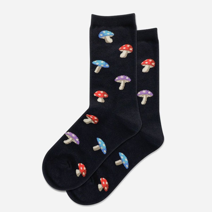 Socks Hot Sox | Hot Sox Mushrooms Black