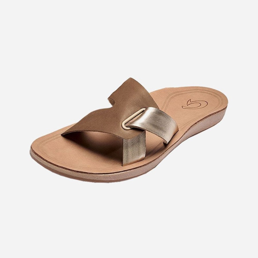 Women'S OLUKAI | Olukai Nonohe 'Olu Dark Java/Golden Sand