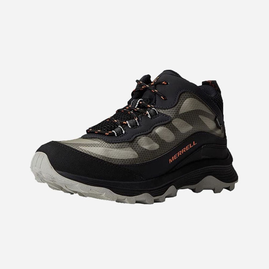 Kid'S Merrell | Merrell Kid'S Moab Speed Mid Waterproof Black