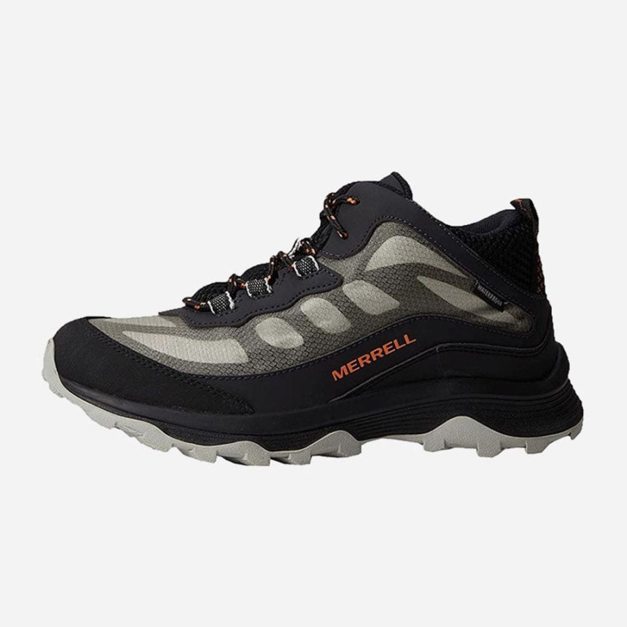 Kid'S Merrell | Merrell Kid'S Moab Speed Mid Waterproof Black