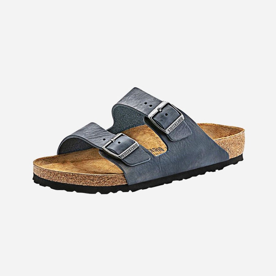 Men'S Birkenstock | Birkenstock Men'S Arizona Vintage Leather Midnight