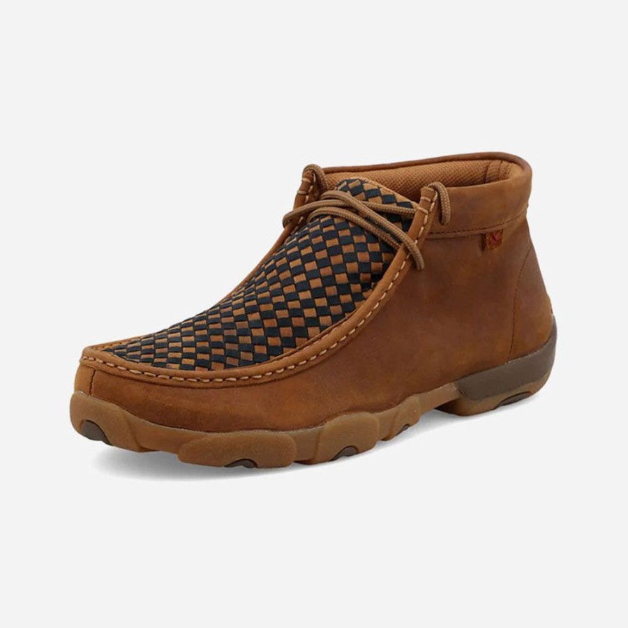 Men'S Twisted X | Twisted X Men'S Chukka Driving Moc Oiled Saddle/Blue