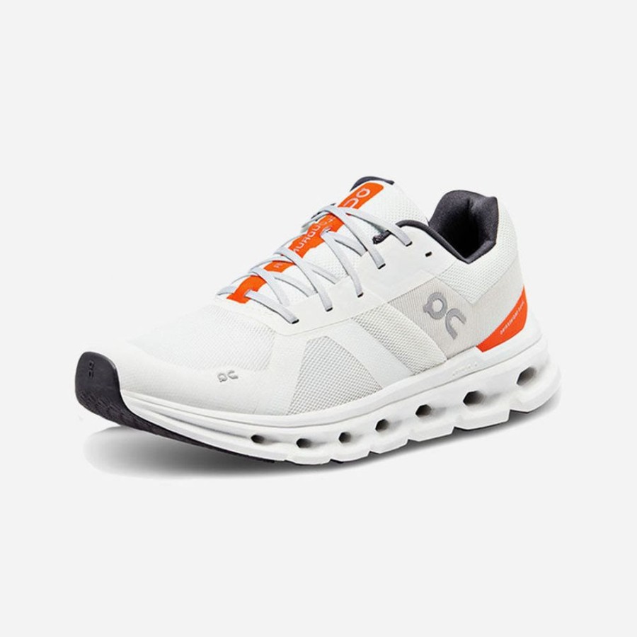 Men'S On Running | On Running Men'S Cloudrunner Undyed-White/Flame