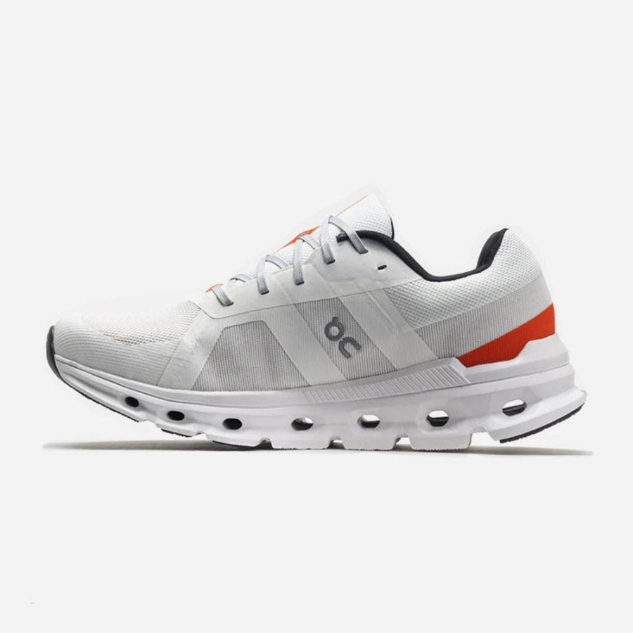 Men'S On Running | On Running Men'S Cloudrunner Undyed-White/Flame