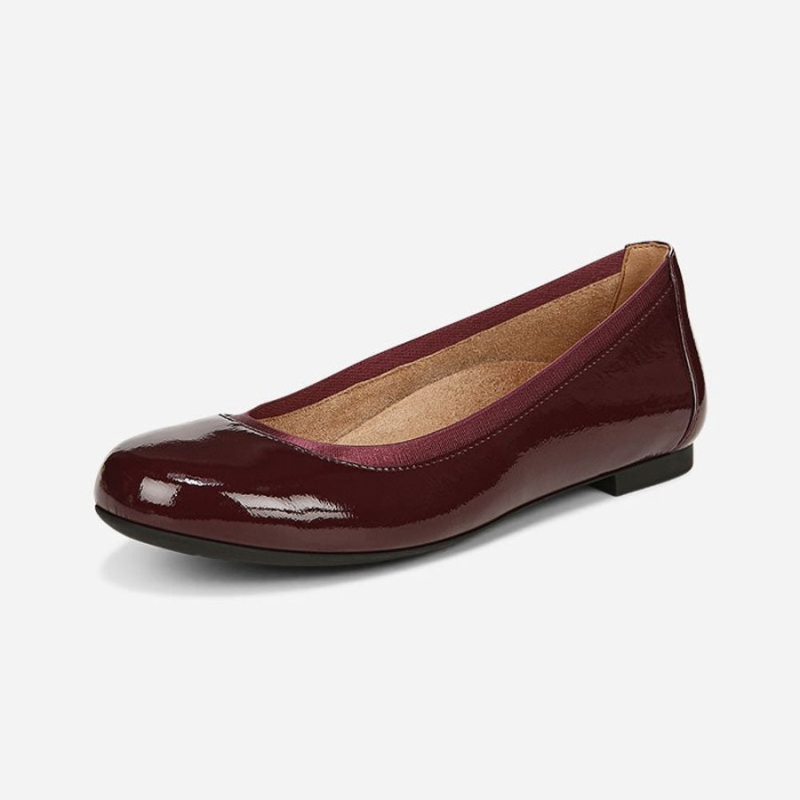 Women'S Vionic | Vionic Anita Crimson Crinkle Ptnt