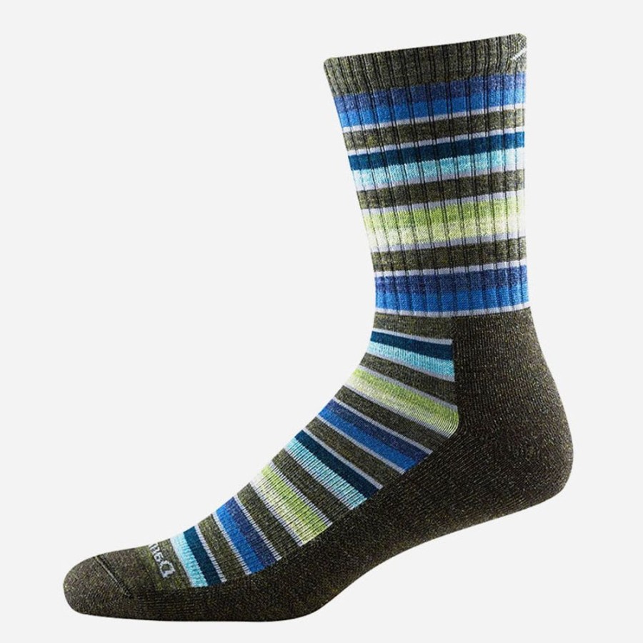 Socks Darn Tough | Darn Tough Men'S Decade Stripe Micro Crew Midweight With Cushion