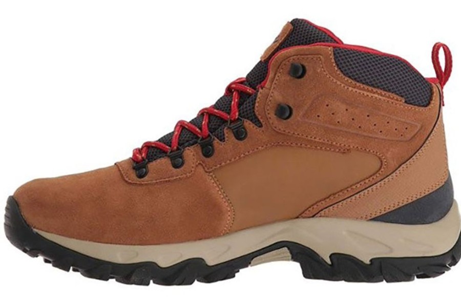 Men'S Columbia | Columbia Men'S Newton Ridge Plus Ii Suede Waterproof Elk/Mountain Red