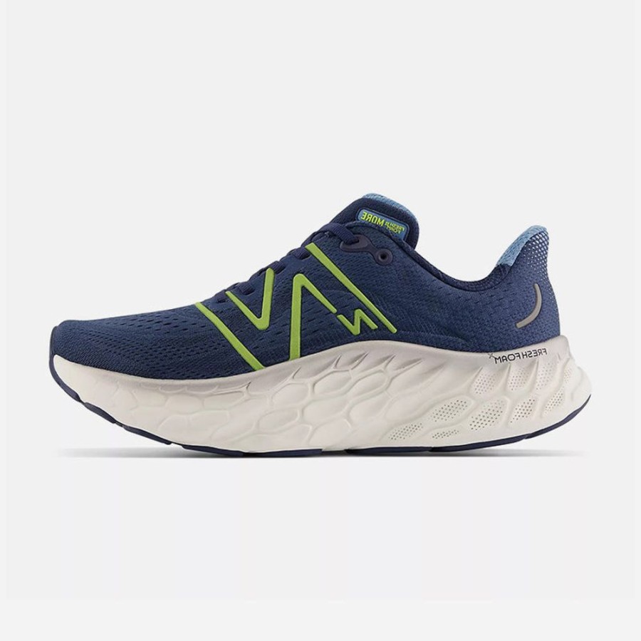 Men'S New Balance | New Balance Men'S Fresh Foam X More V4 Navy/Cosmic Pineapple/Heritage Blue