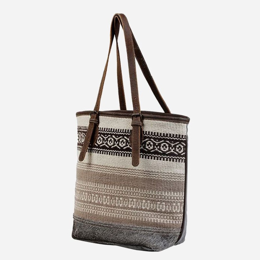 Accesories Myra Bags | Myra Tote Bag Beige Tribal Patterned Neutral