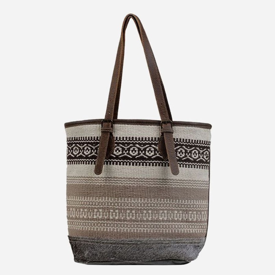 Accesories Myra Bags | Myra Tote Bag Beige Tribal Patterned Neutral