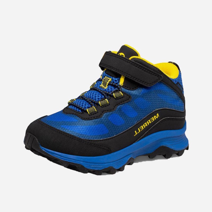 Kid'S Merrell | Merrell Kid'S Moab Speed Mid A/C Waterproof Black/Royal