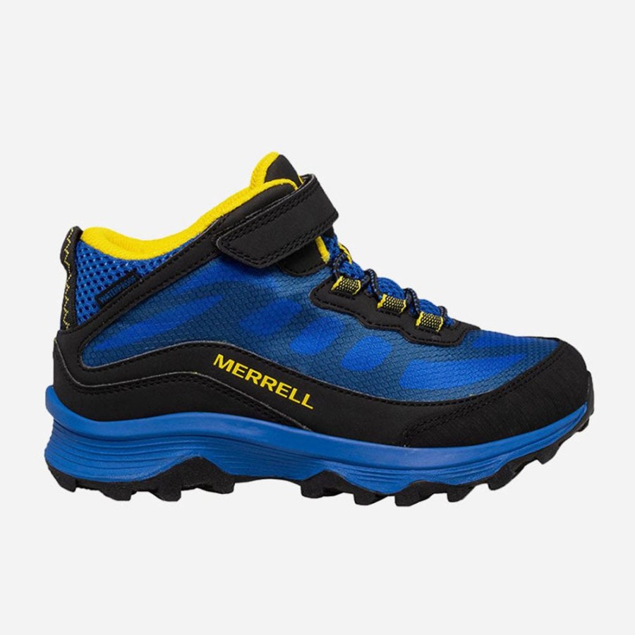 Kid'S Merrell | Merrell Kid'S Moab Speed Mid A/C Waterproof Black/Royal