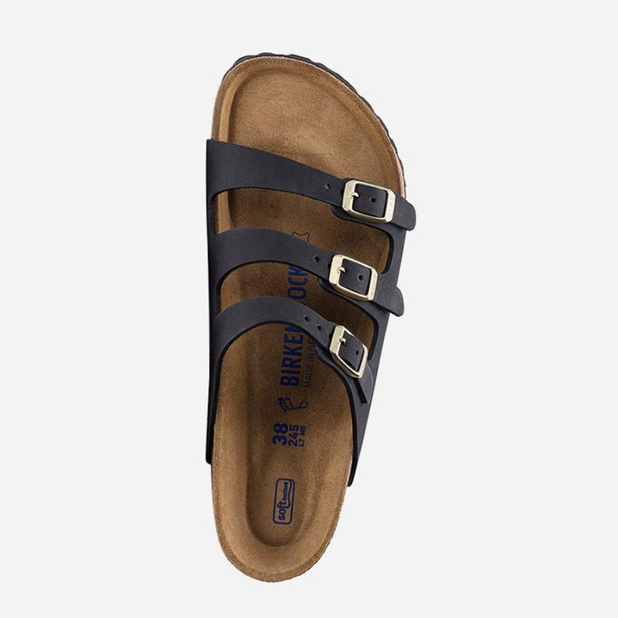 Women'S Birkenstock | Birkenstock Florida Fresh Soft Footbed Nubuck Leather Midnight