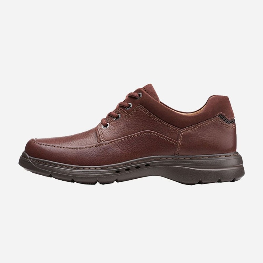 Men'S Clarks | Clarks Men'S Un Brawley Lace Mahogany Tumbled