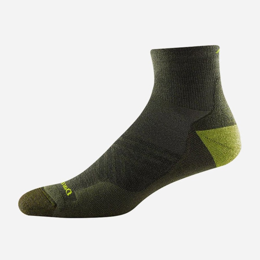 Socks Darn Tough | Darn Tough Men'S Run 1/4 Ultra Lightweight With Cushion