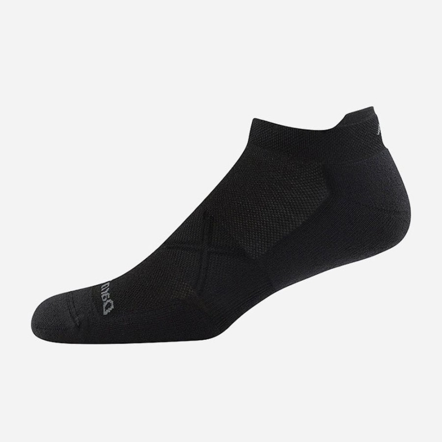 Socks Darn Tough | Darn Tough Men'S Vertex Tab No Show Ultra Light With Cushion Black