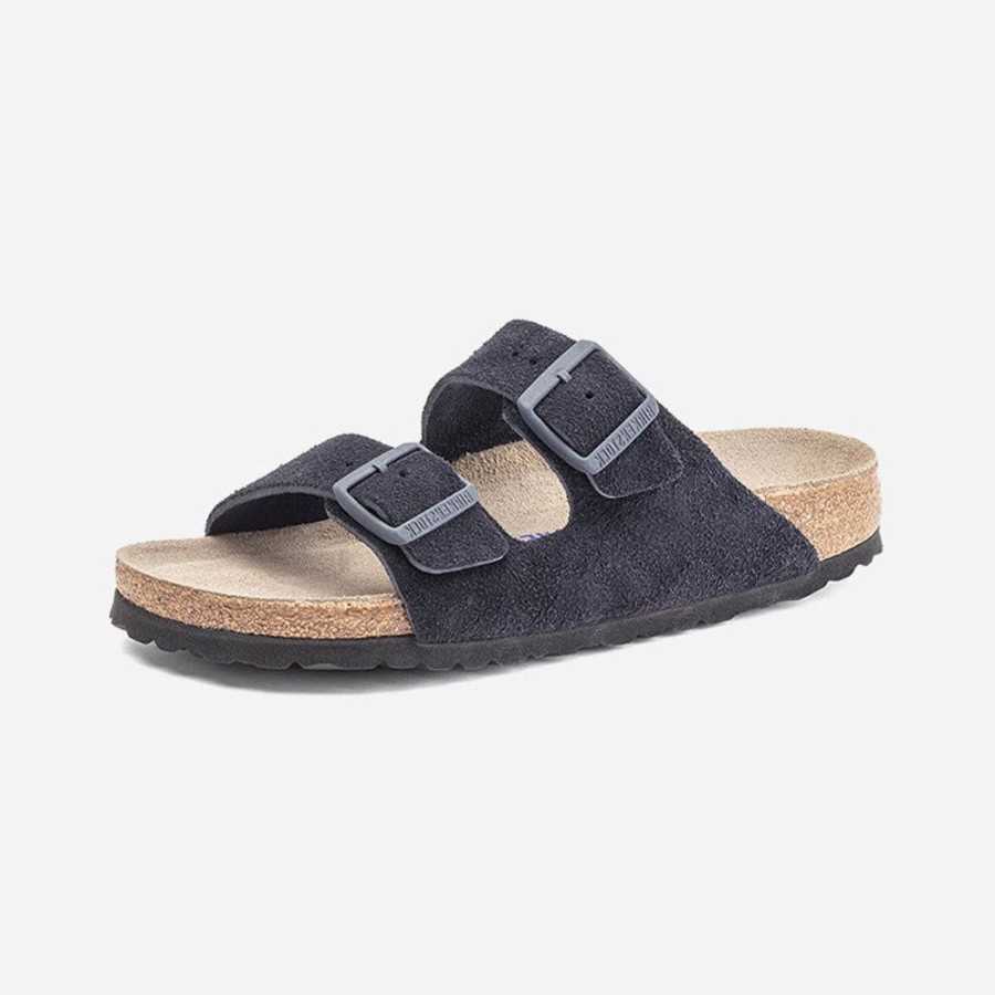 Women'S Birkenstock | Birkenstock Arizona Soft Footbed Suede Leather Midnight