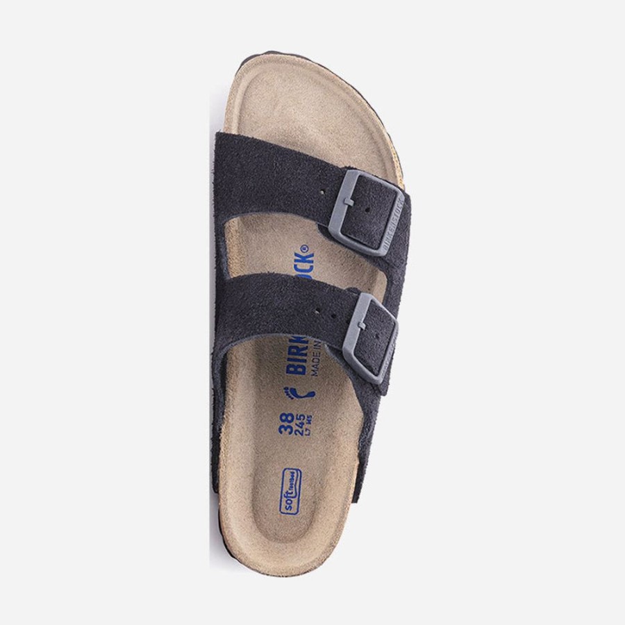 Women'S Birkenstock | Birkenstock Arizona Soft Footbed Suede Leather Midnight