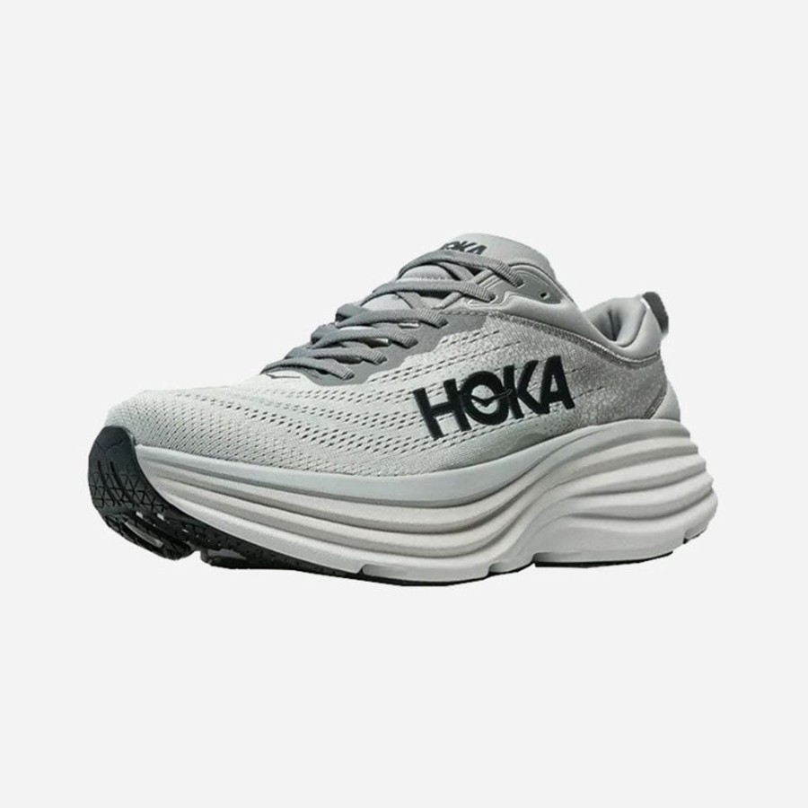 Men'S Hoka | Hoka Men'S Bondi 8 Sharkskin/Harbor Mist