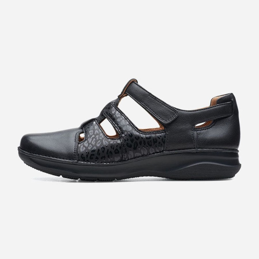 Women'S Clarks | Clarks Appley Strap Black/ Combi