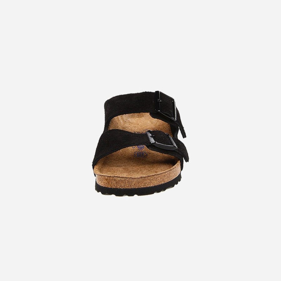 Women'S Birkenstock | Birkenstock Arizona Soft Footbed Suede Leather Black