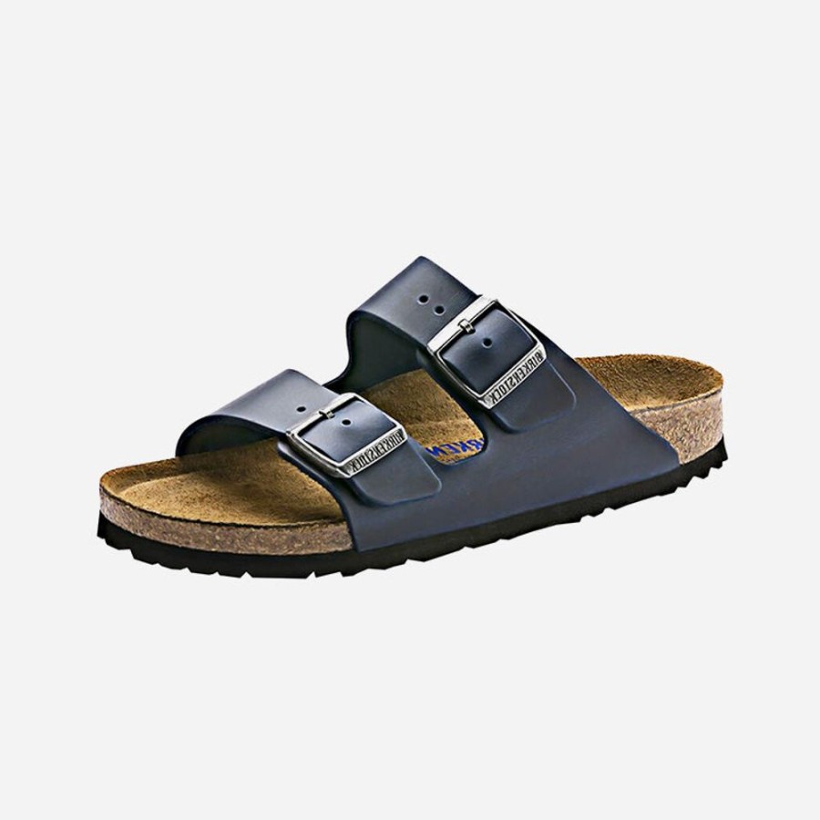 Women'S Birkenstock | Birkenstock Arizona Soft Footbed Oiled Leather Dusty Blue